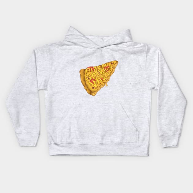 pizza is my last wish Kids Hoodie by Harsimran_sain